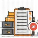 Icon showing a checklist, calendar, and logistics symbols for planning